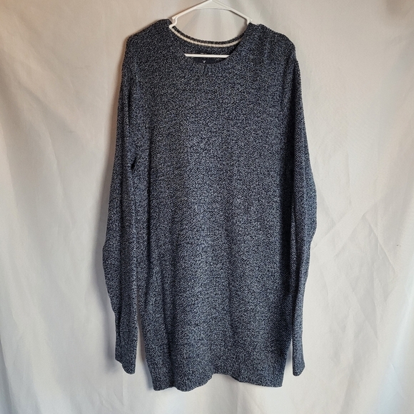 American Eagle Round Neck Long Sleeve Sweater Prep Fit Marbled Blue Size XLT - Picture 3 of 7